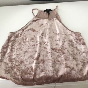 forever 21 beige velvet tunic